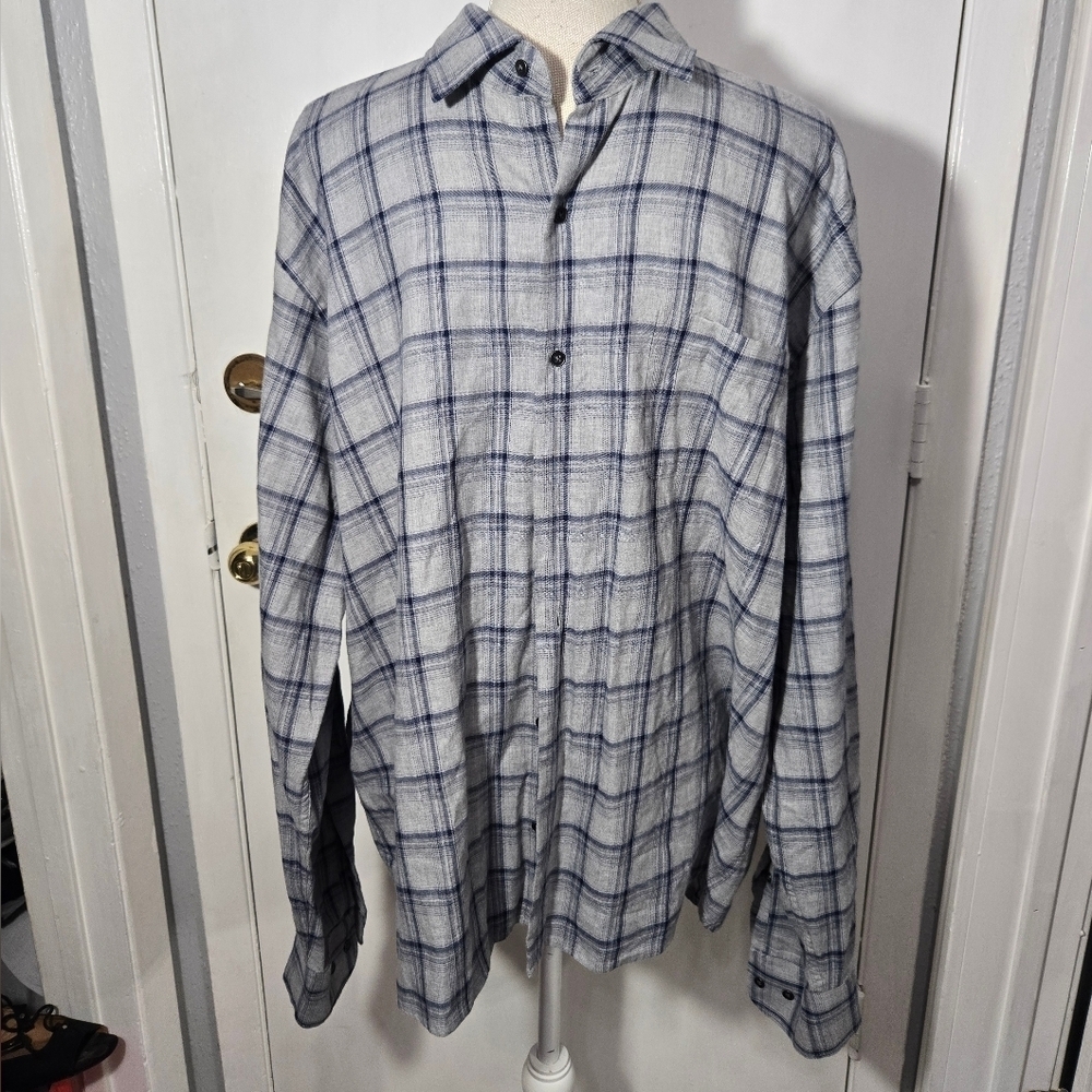 Peter Millar Plaid Button Up Shirt Sz XL 100% cotton